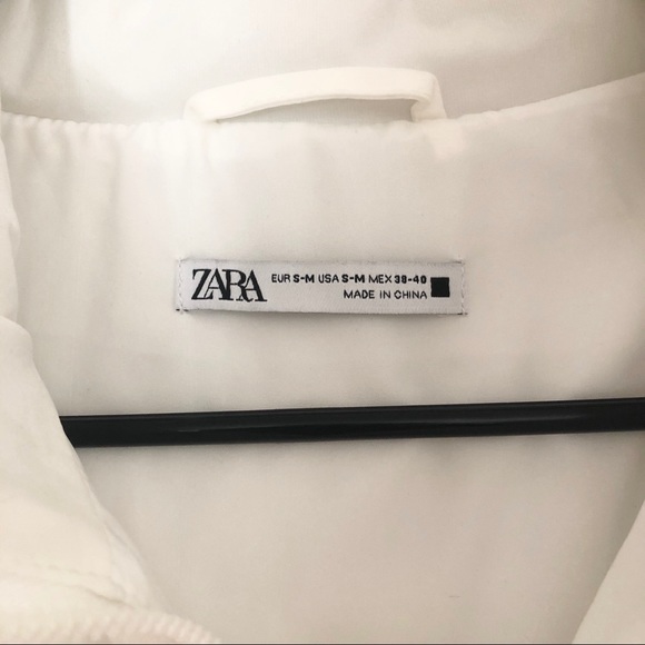NEW ZARA White Puffer Vest - Picture 6 of 9